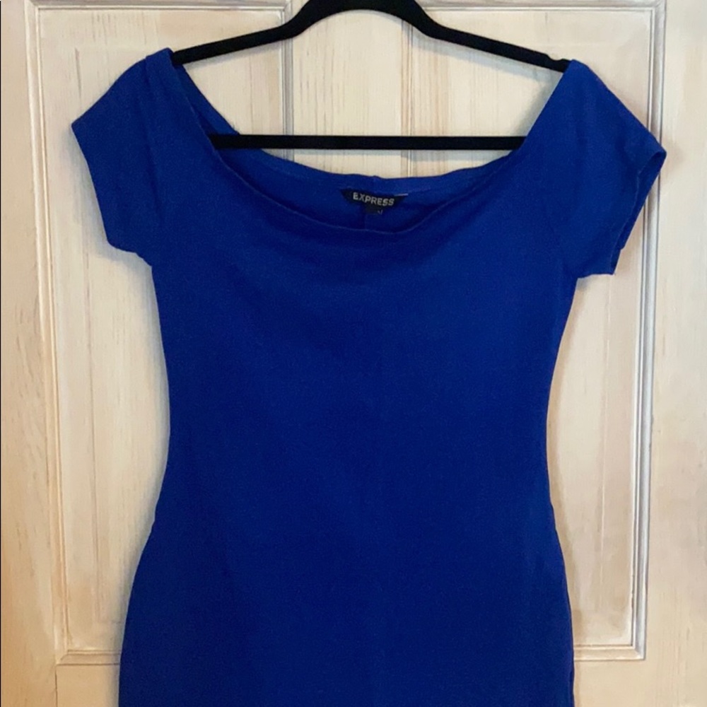 Blue bodycon dress
